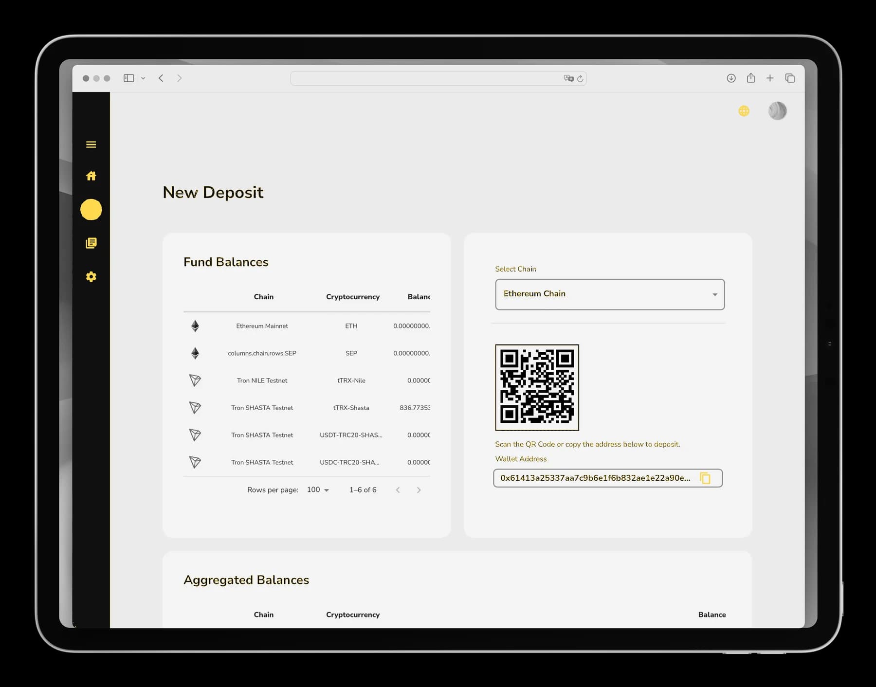 Canary yellow FinTech platform dashboard product visual